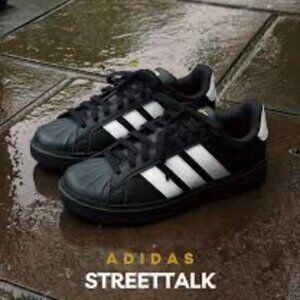 new ADIDAS streetalk shell toe black retro shoes womens 6
